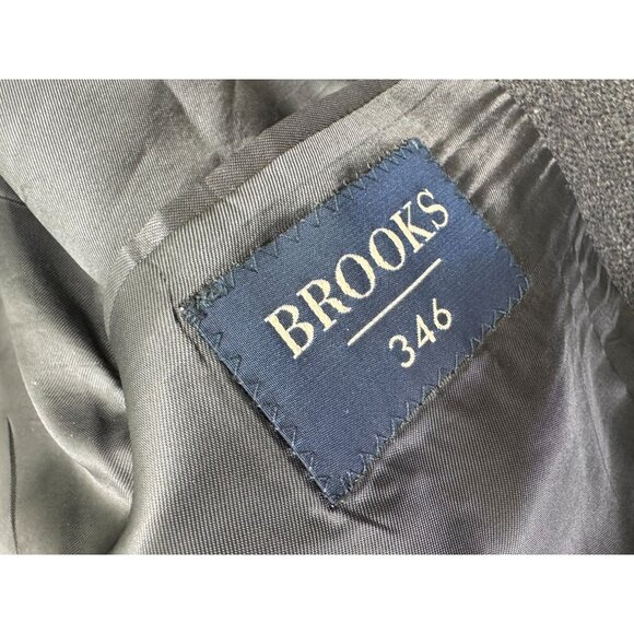 Brooks Brothers 346 Sport Coat Jacket Blazer 50R Three Button Gray 100% Wool - Picture 4 of 9